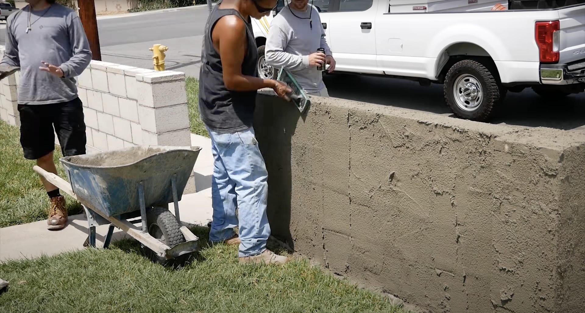 Sidewalk and walkway concrete installation project Concrete sidewalk construction with proper base preparation